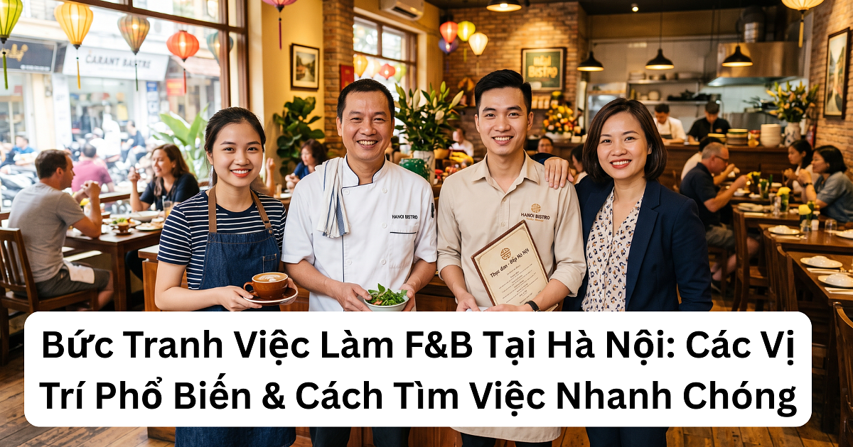 Bức Tranh Việc Làm F&B Tại Hà Nội: Các Vị Trí Phổ Biến & Cách Tìm Việc Nhanh Chóng